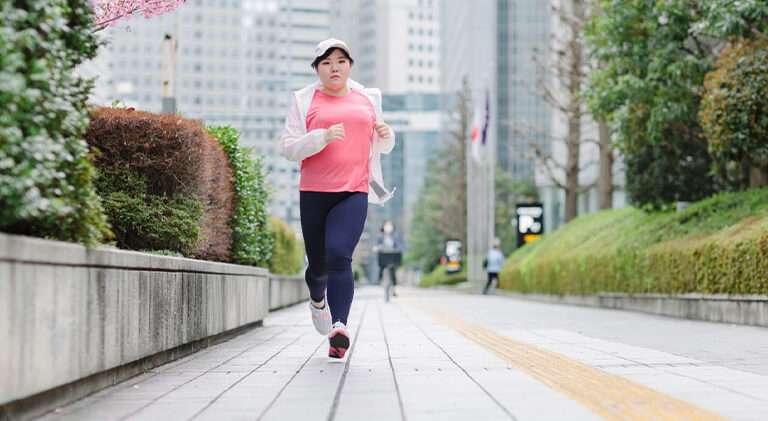 Image of a woman jogging
